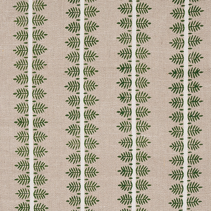 Schumacher Alva Hand Block Print Green Fabric Sample 80521