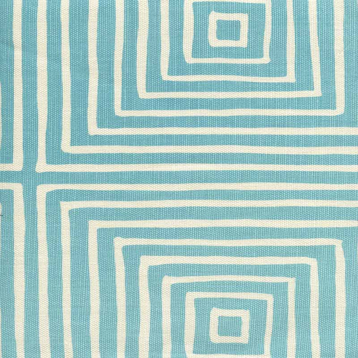 China Seas Ziggurat Reverse Large Scale Turquoise Fabric 8055-01