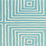 China Seas Ziggurat Reverse Large Scale Turquoise Fabric Sample 8055-01