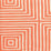 China Seas Ziggurat Reverse Large Scale Orange Fabric Sample 8055-04