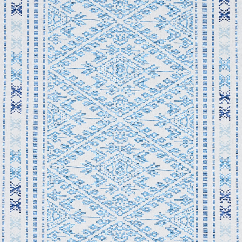 Schumacher Ruiz Jacquard Sky Fabric 80611