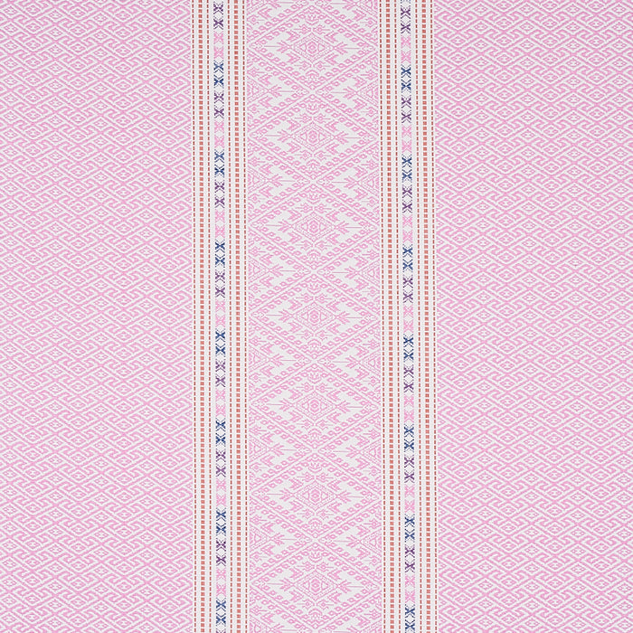 Schumacher Ruiz Jacquard Pink Fabric Sample 80612