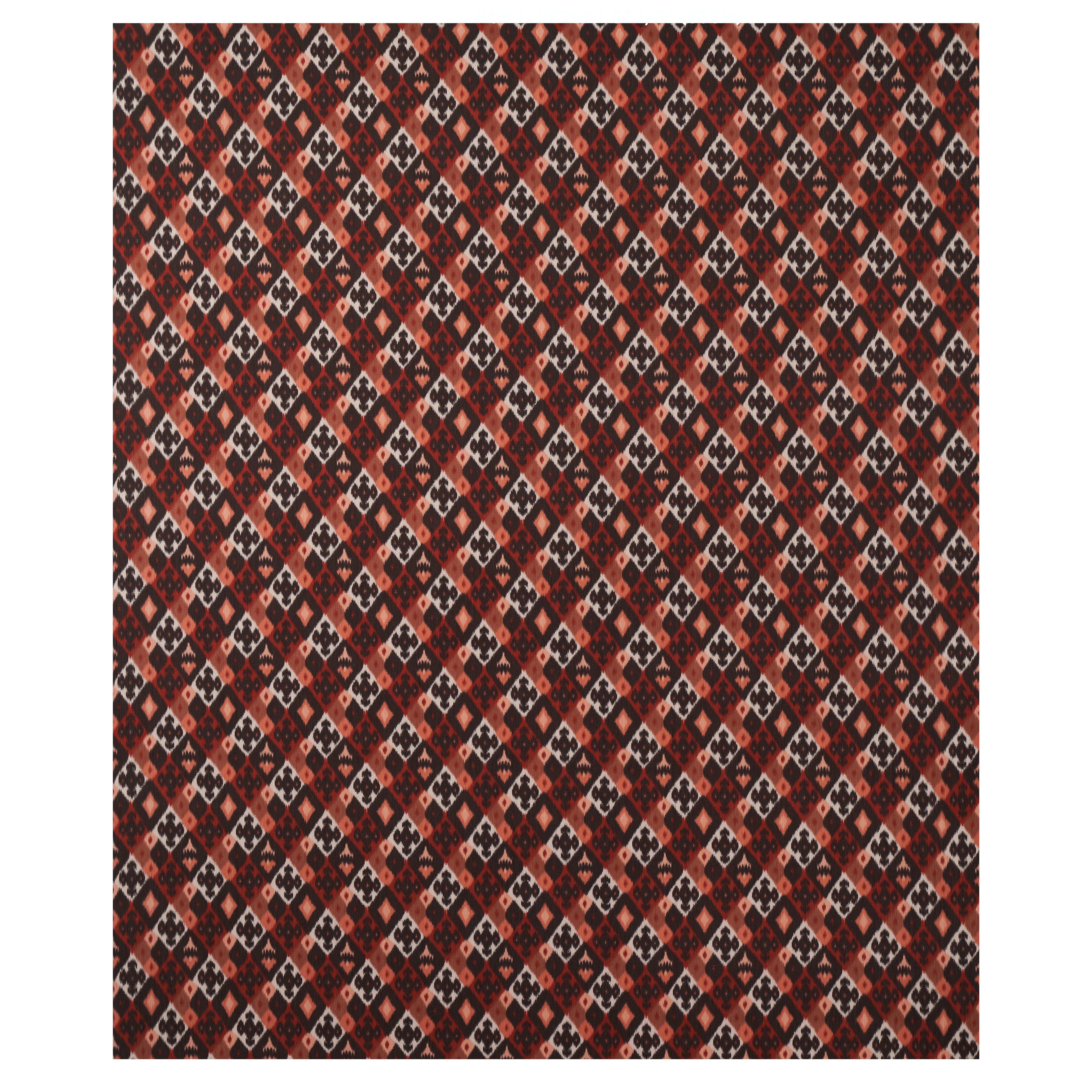 Schumacher Sasha Diamond Ikat Terracotta Fabric 80660