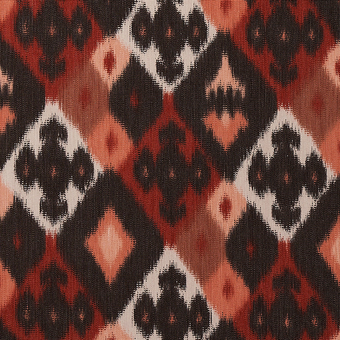 Schumacher Sasha Diamond Ikat Terracotta Fabric Sample 80660