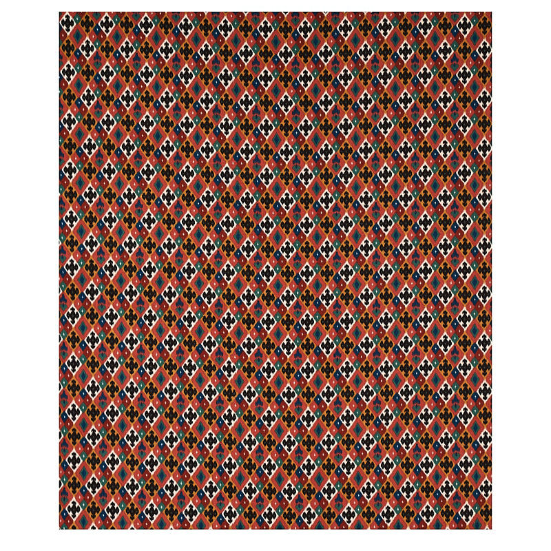 Schumacher Sasha Diamond Ikat Rose And Saffron Fabric Sample 80661