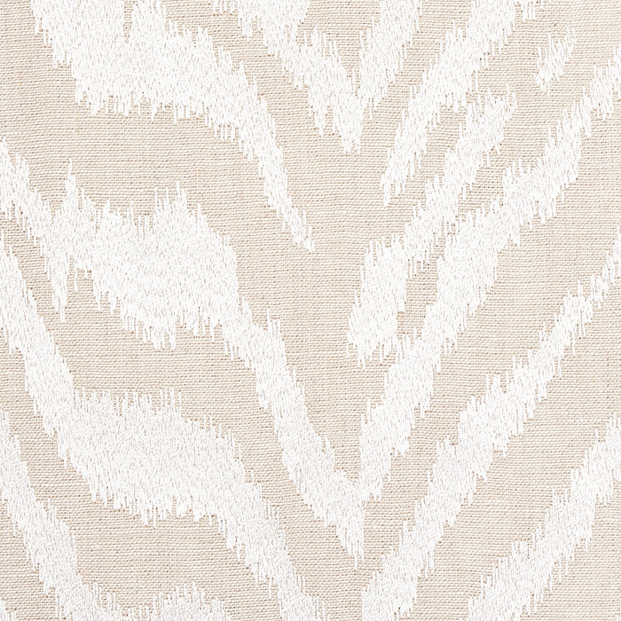 Schumacher Quincy Embroidery On Linen White Fabric Sample 80670