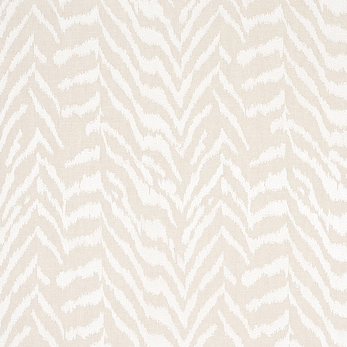 Schumacher Quincy Embroidery On Linen White Fabric 80670