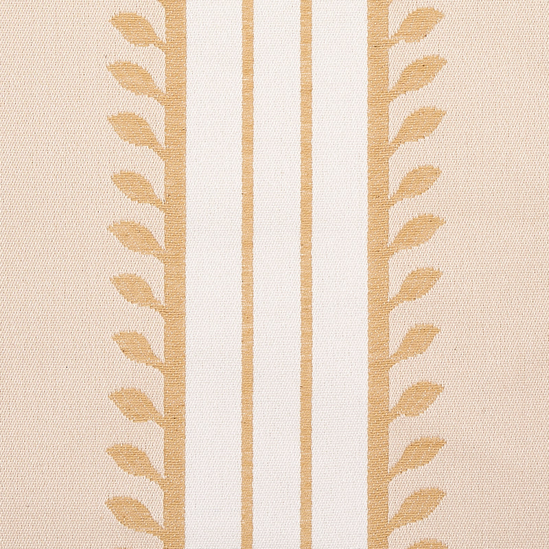 Schumacher Etruscan Stripe Ivory & Ochre Fabric 80720