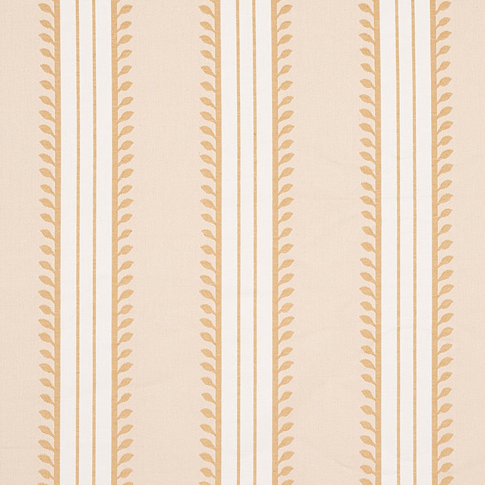 Schumacher Etruscan Stripe Ivory & Ochre Fabric Sample 80720