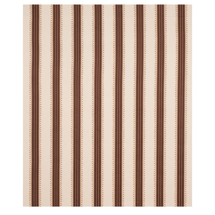 Schumacher Etruscan Stripe Brown Fabric Sample 80722