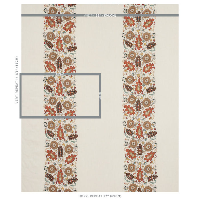 Schumacher Anatolia Embroidery Autumn Fabric 80751