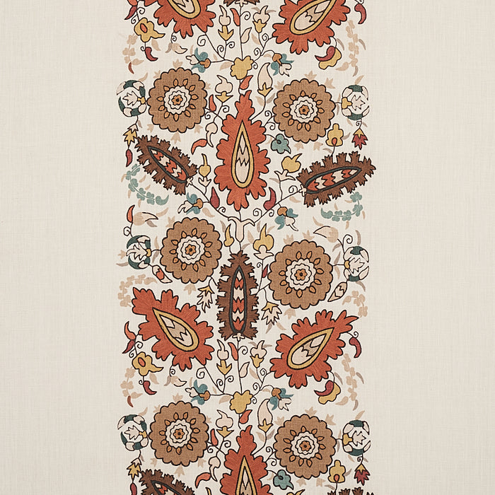 Schumacher Anatolia Embroidery Autumn Fabric Sample 80751