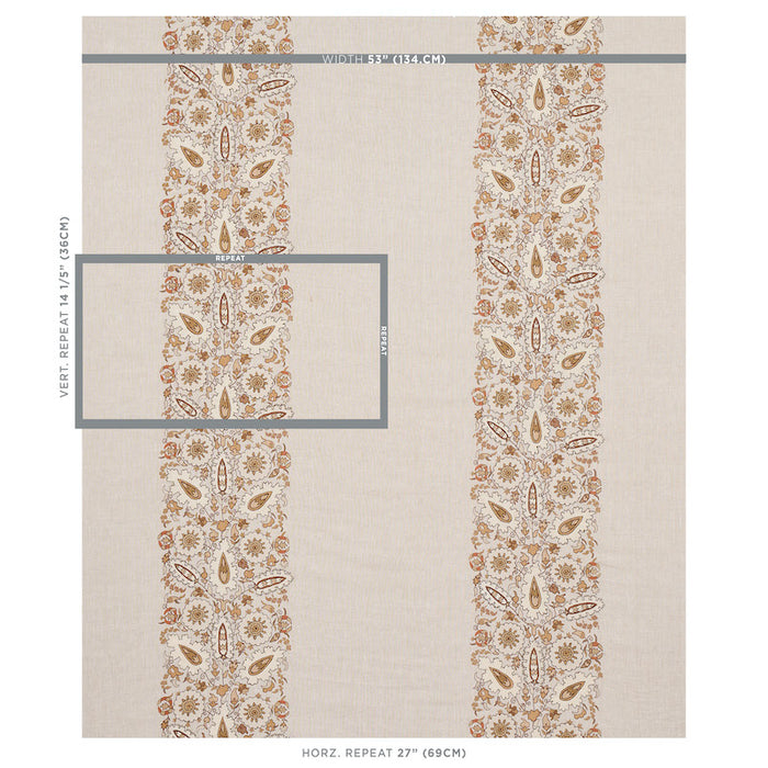 Schumacher Anatolia Embroidery Natural Fabric 80752