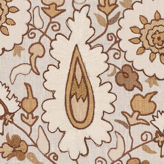 Schumacher Anatolia Embroidery Natural Fabric 80752