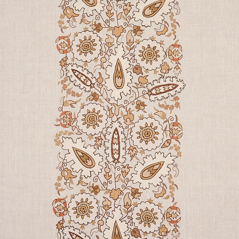 Schumacher Anatolia Embroidery Natural Fabric 80752