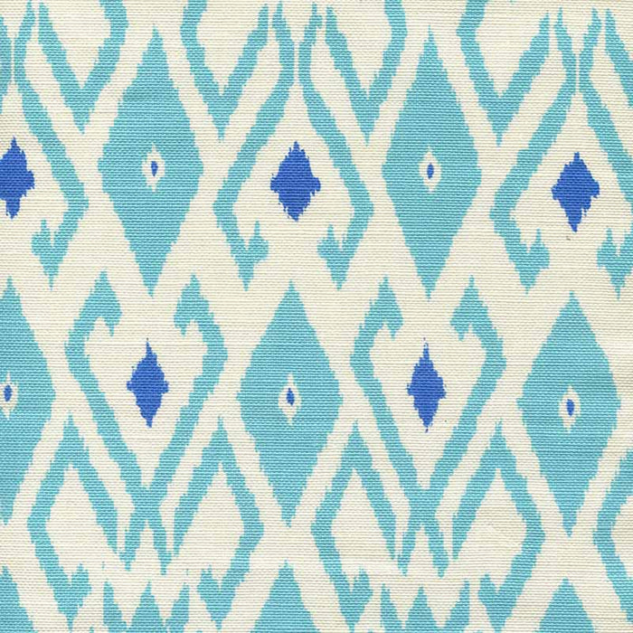 China Seas Lockan Turquoise Royal Blue Fabric Sample 8080-01