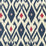 China Seas Lockan Navy Red Fabric Sample 8080-09