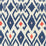 China Seas Lockan Navy Orange Fabric Sample 8080-100