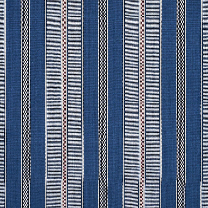 Schumacher Scoop Hand Woven Stripe Neptune Fabric 80810