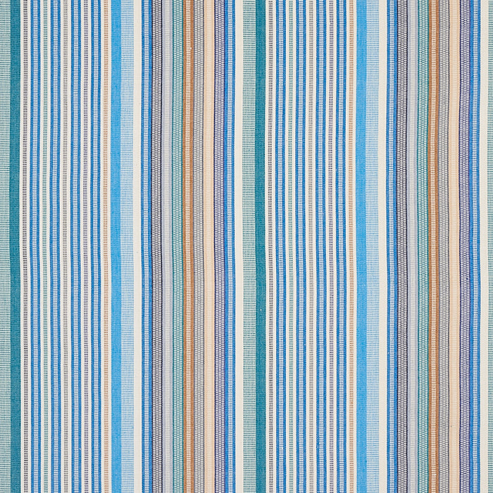 Schumacher Ripple Hand Woven Stripe Surf Fabric Sample 80821