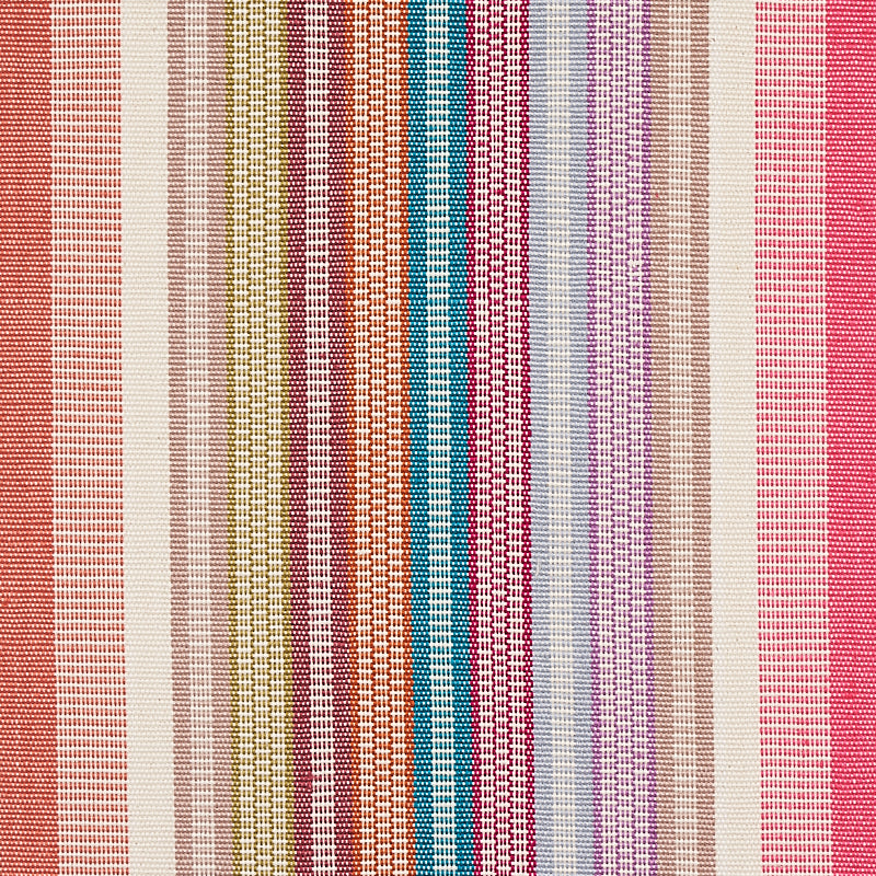 Schumacher Ripple Hand Woven Stripe Macaroon Fabric 80823