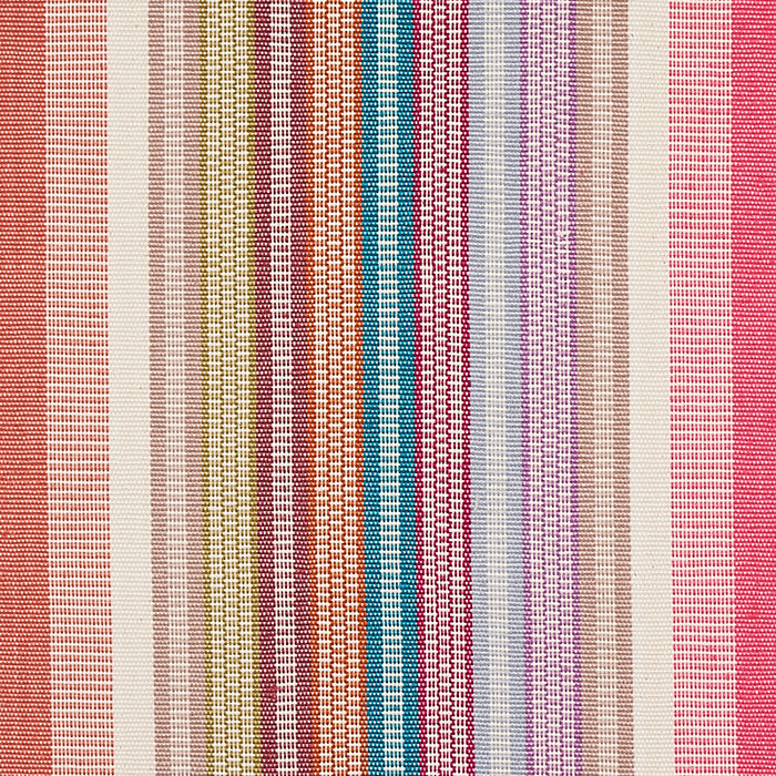 Schumacher Ripple Hand Woven Stripe Macaroon Fabric Sample 80823