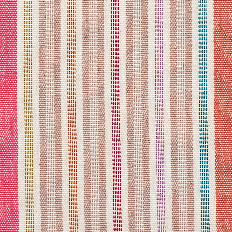 Schumacher Ripple Hand Woven Stripe Macaroon Fabric Sample 80823