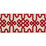 Schumacher Knotted Trellis Tape Crimson On Unbleached Trim 80881