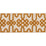 Schumacher Knotted Trellis Tape Ocher On Unbleached Trim Sample 80882