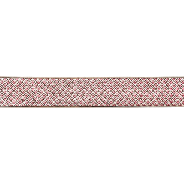 Schumacher Sunrise Embroidery Tape Pink Trim Sample 80891