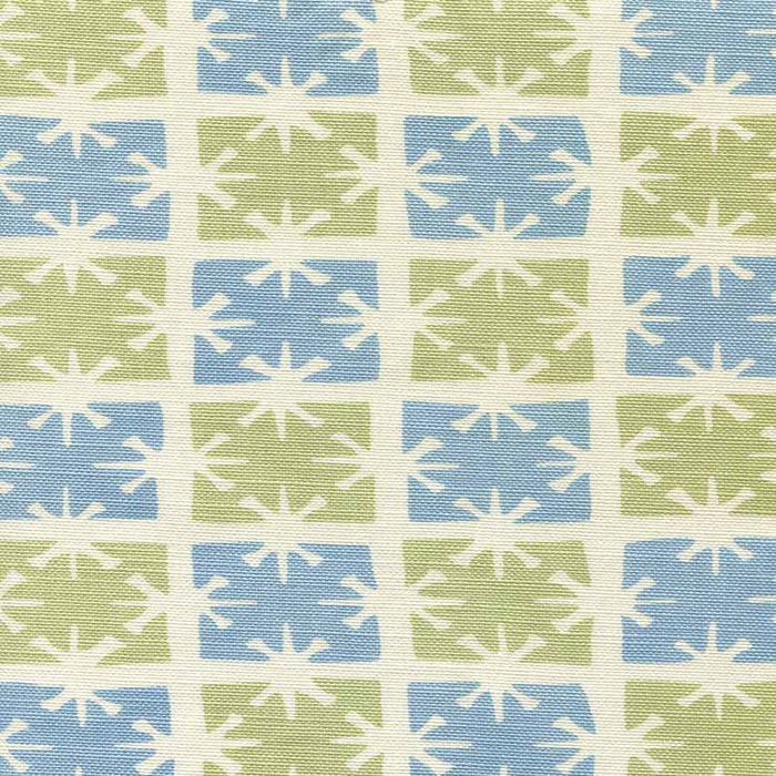 China Seas Georgia Small Scale French Green Windsor Blue Fabric Sample 8090-09