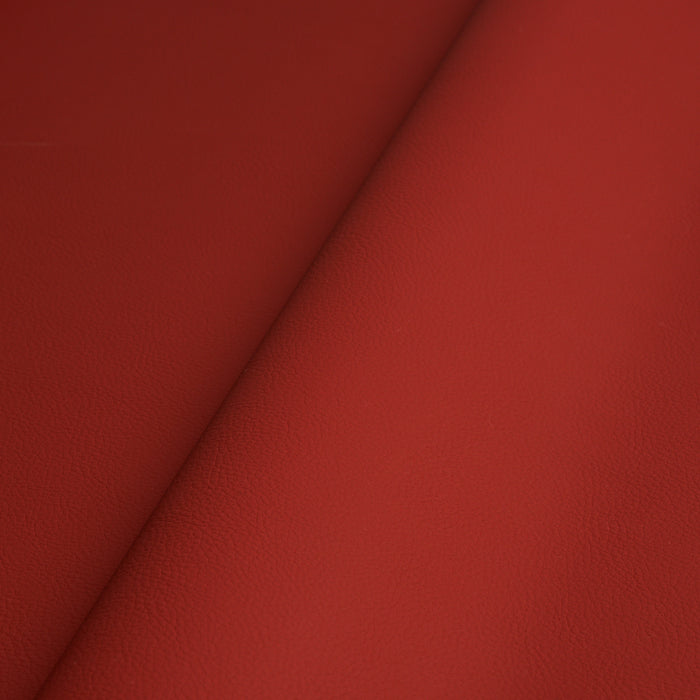 Schumacher Vegan Leather Indoor/Outdoor Crimson Fabric Sample 80905