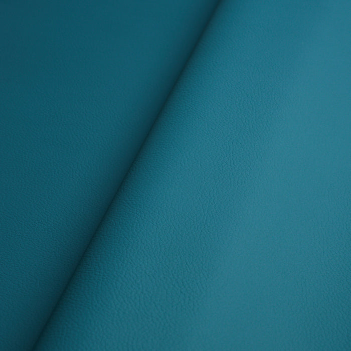 Schumacher Vegan Leather Indoor/Outdoor Peacock Fabric Sample 80908