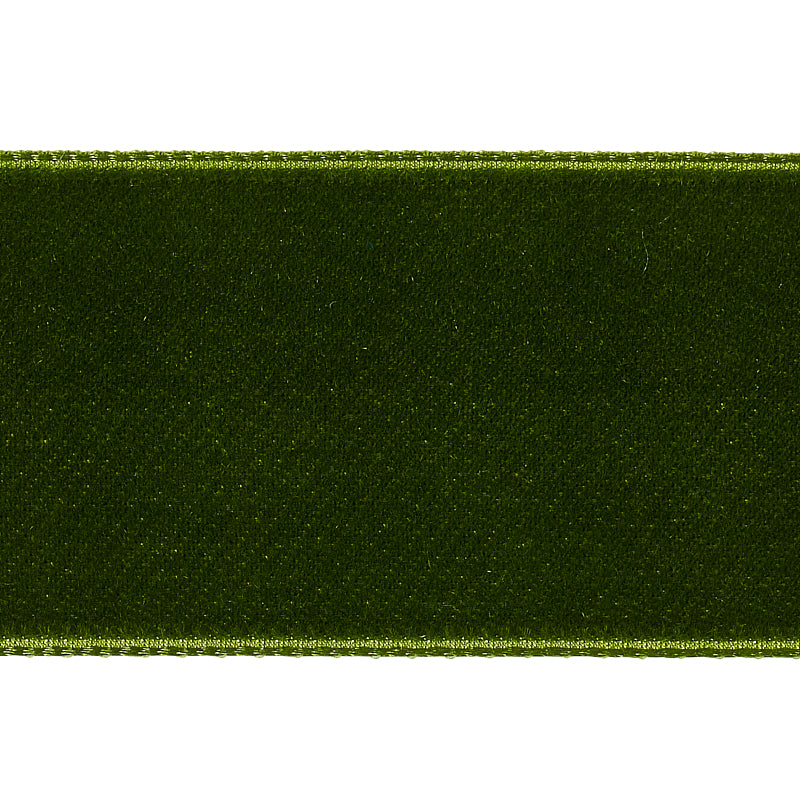 Schumacher Velvet Tape Wide Moss Trim Sample 80965