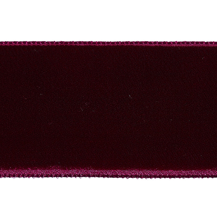 Schumacher Velvet Tape Wide Aubergine Trim Sample 80968