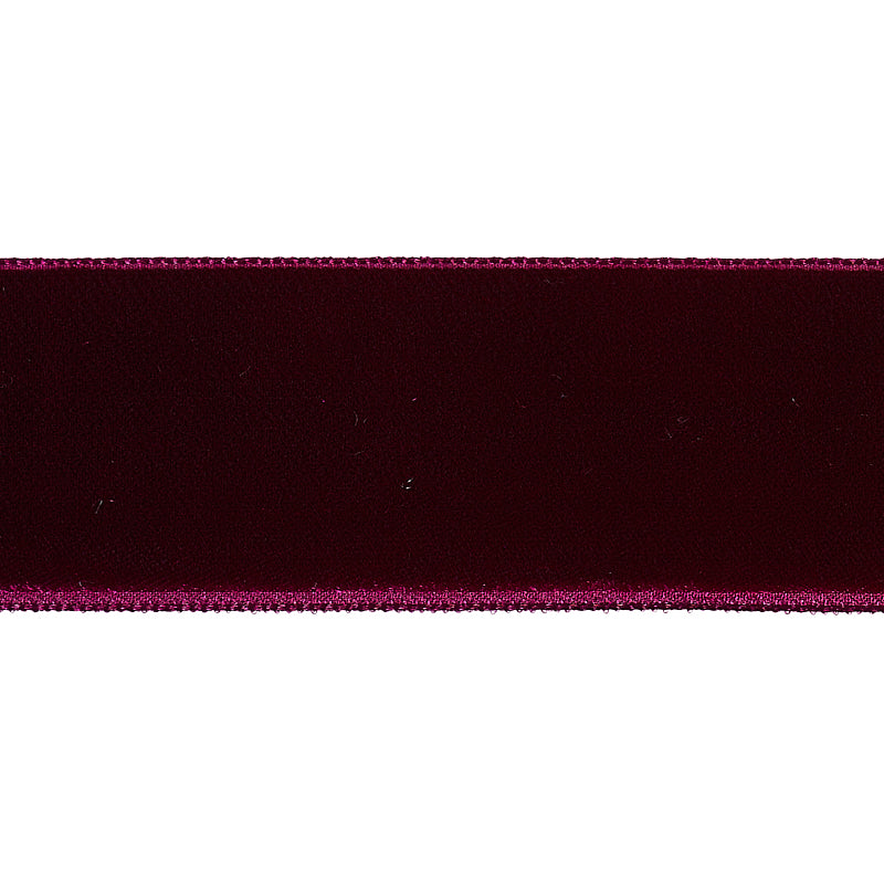 Schumacher Velvet Tape Wide Aubergine Trim Sample 80968