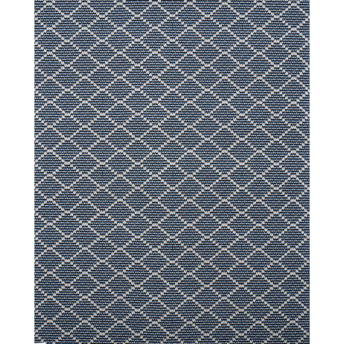 Schumacher Berg Epingle Indigo Fabric Sample 80991