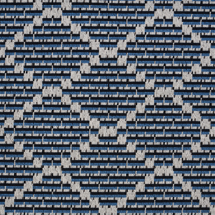 Schumacher Berg Epingle Indigo Fabric 80991