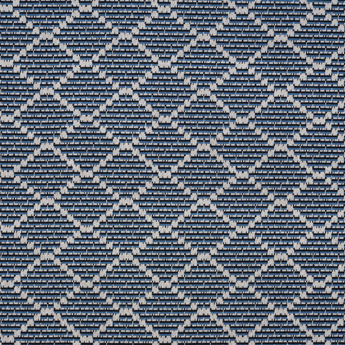 Schumacher Berg Epingle Indigo Fabric 80991