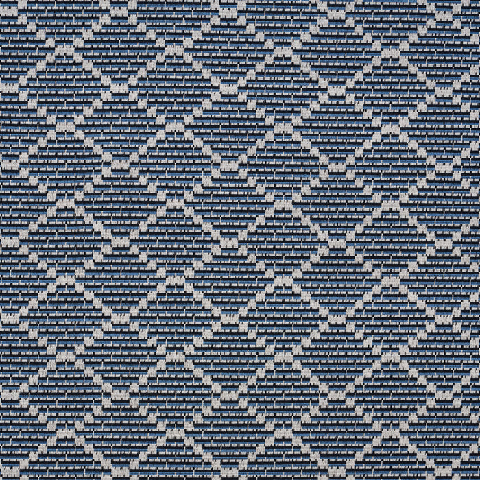 Schumacher Berg Epingle Indigo Fabric Sample 80991