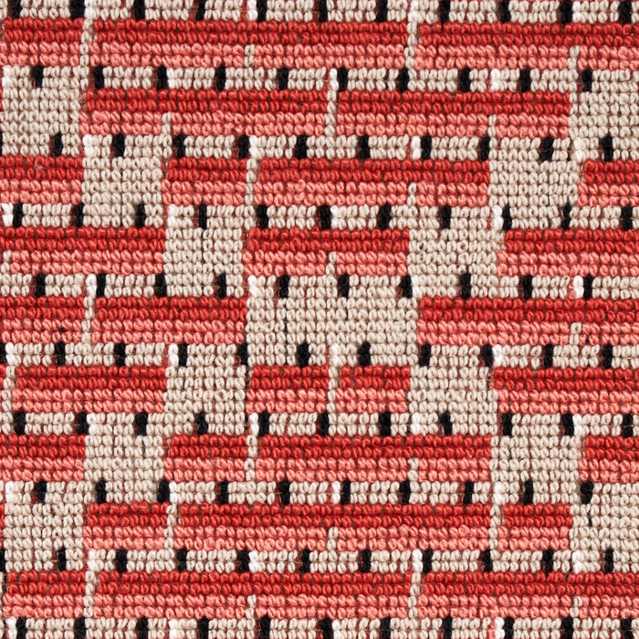 Schumacher Berg Epingle Coral Fabric Sample 80992