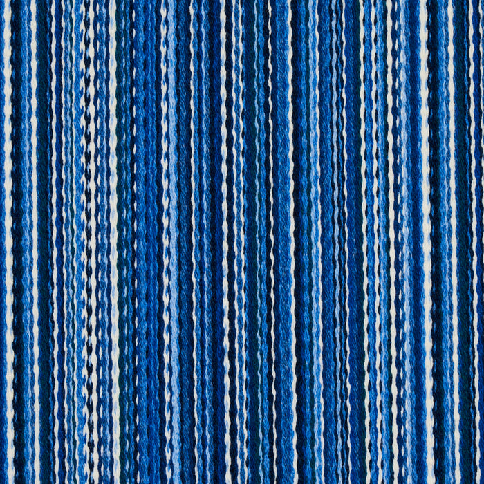 Schumacher Fino Stripe Indoor/Outdoor Cobalt Fabric 81070