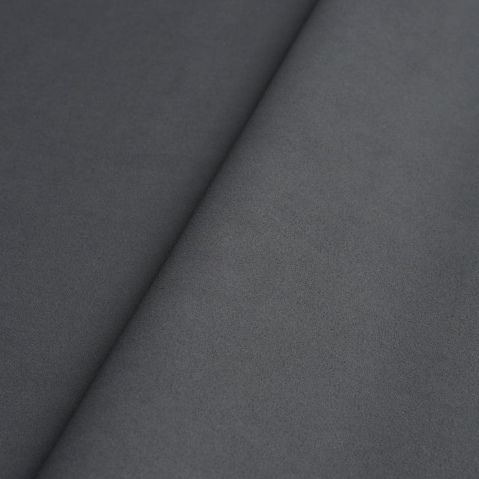 Schumacher Vegan Suede Steel Fabric Sample 81134