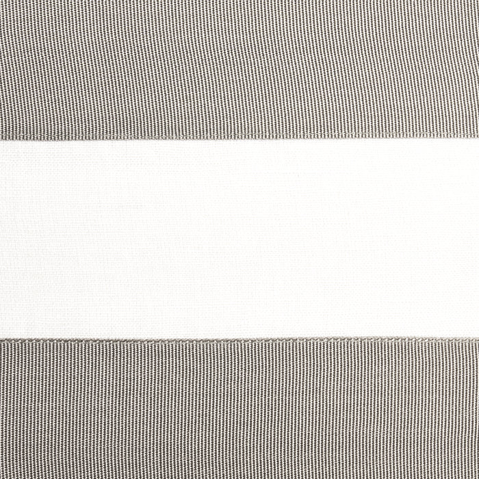 Schumacher Ribbon Applique Panel Grey On Ivory Fabric Sample 81140