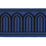 Schumacher Arches Embroidered Tape Wide Black On Navy Trim 81160