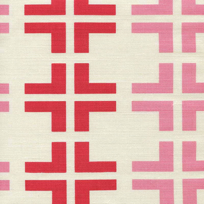 China Seas Frowick Large Scale Red Pink Fabric Sample 8120-06