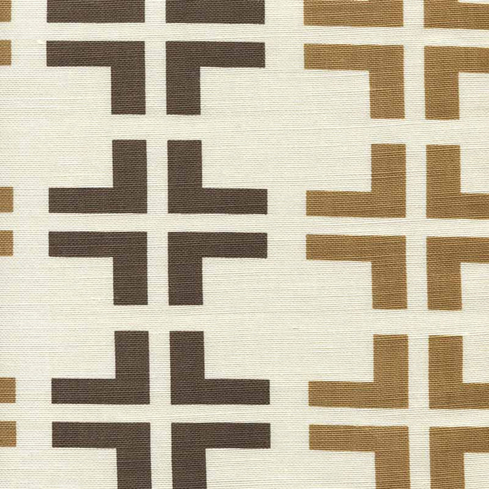 China Seas Frowick Large Scale Brown Camel Fabric Sample 8120-07