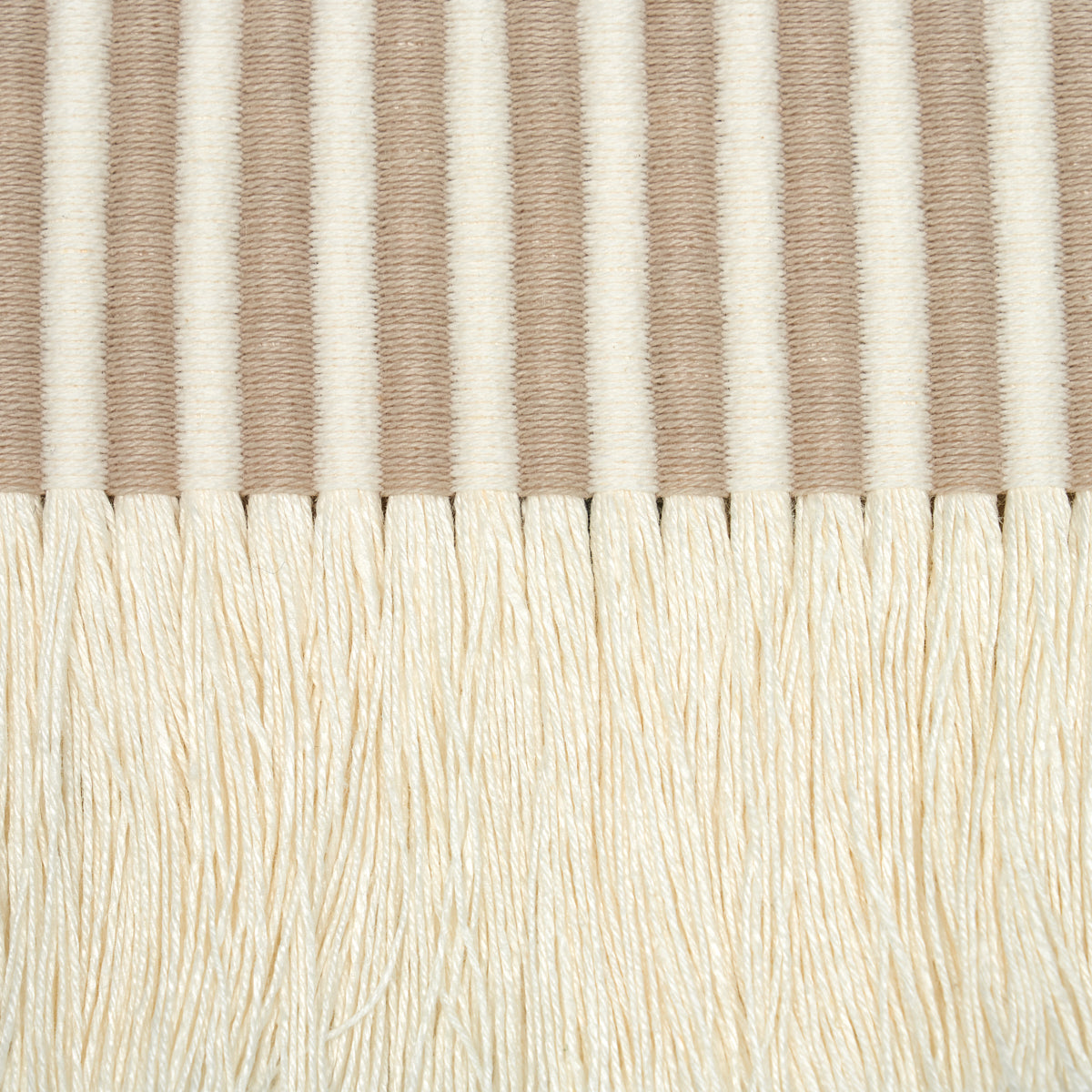 Schumacher Graphic Fringe Ivory Trim Sample 81210