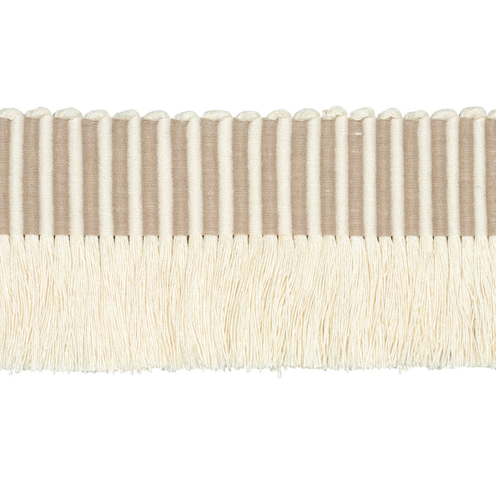 Schumacher Graphic Fringe Ivory Trim Sample 81210