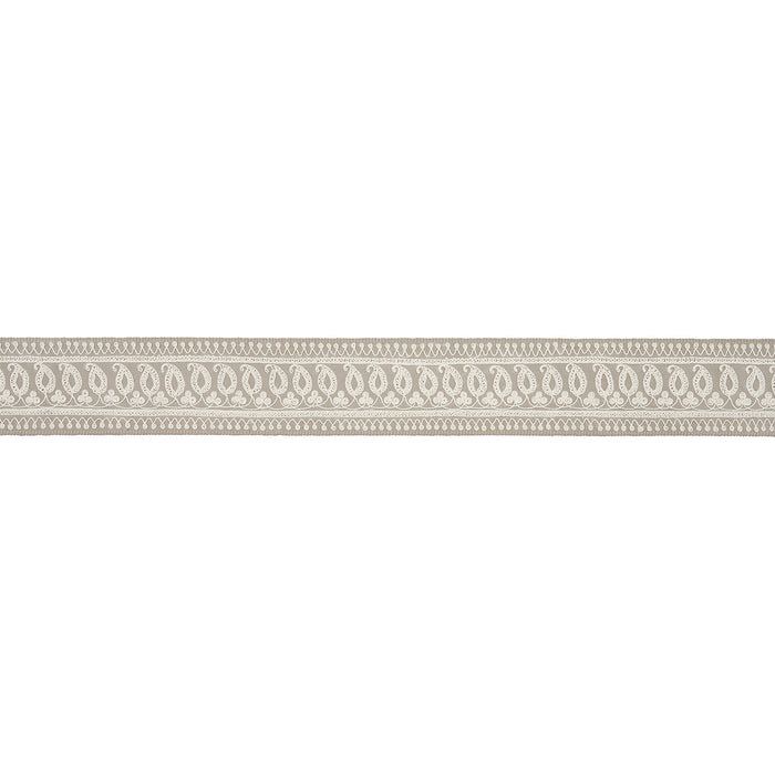 Schumacher Paisley Embroidered Tape Sand Trim 81231